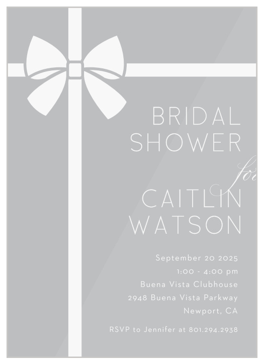 Celebrate your upcoming marriage with the people you adore most when you use our Breakfast Blue Clear Bridal Shower Invitations to gather them together. 