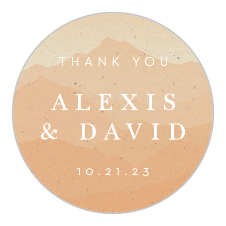 Majestic Mountains Wedding Stickers