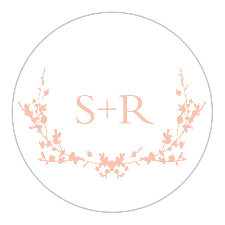 Rustic Wreath Wedding Stickers
