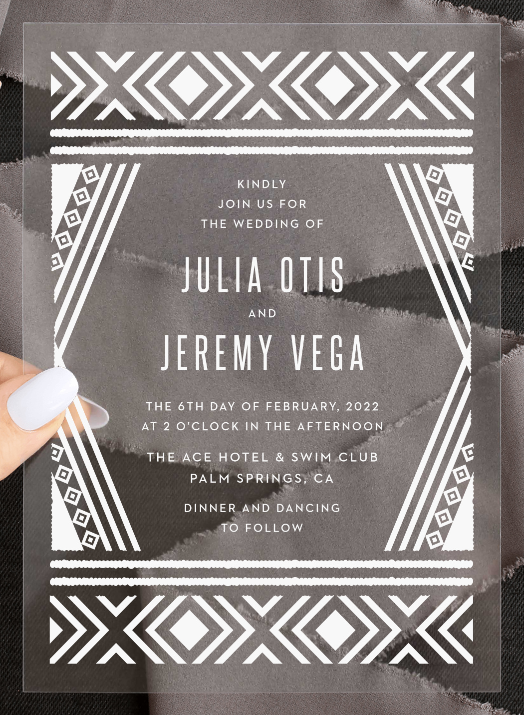 Lush Coast Clear Wedding Invitations