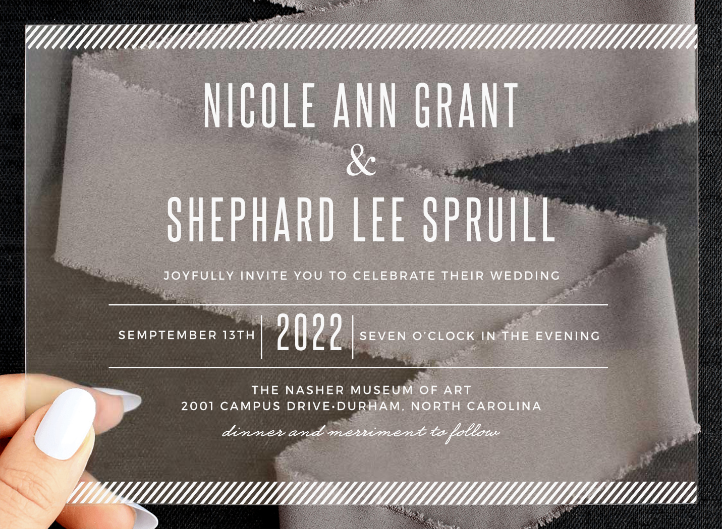 Masterly Charm Clear Wedding Invitations