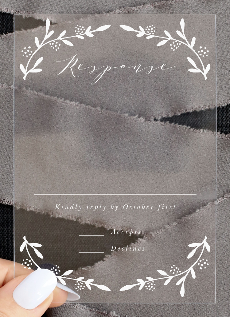 Lavish Berries Clear Response Cards
