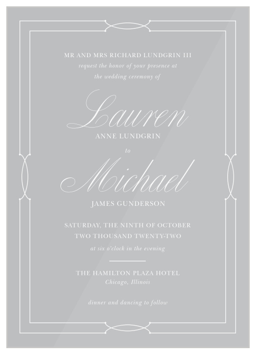 Our Knotted Love Clear Wedding Invitations give classic elegance a twist! 