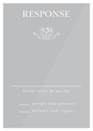 Classic Damask Clear Response Cards