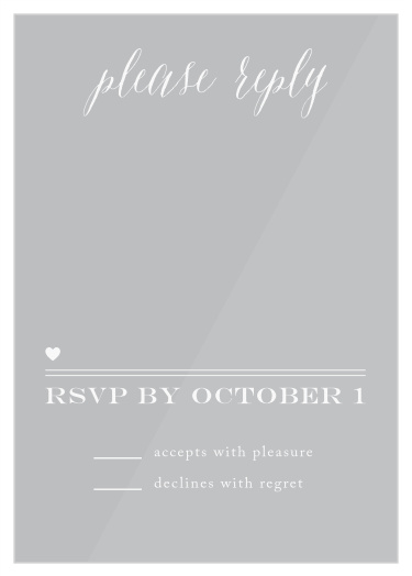 Rustic Chic Clear Response Cards