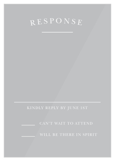 Chic Vintage Clear Response Cards