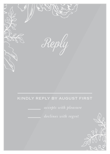 With the Enveloped Peonies Clear Response Cards, you will be able to keep track of all the guests that plan on attending your wedding. 