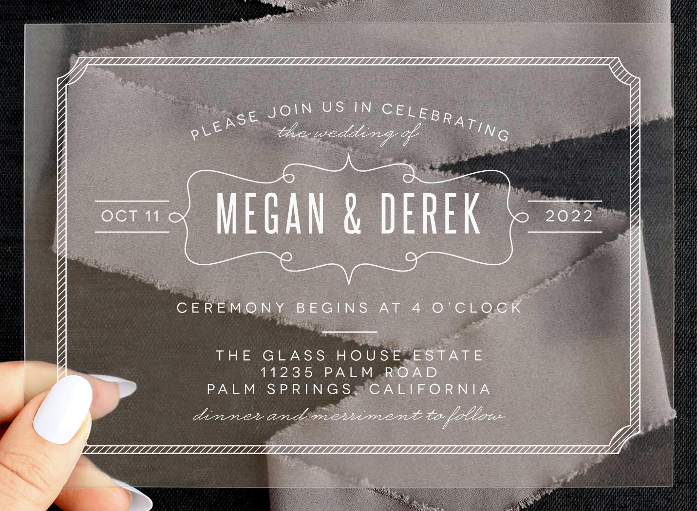 Perfect Skies Clear Wedding Invitations