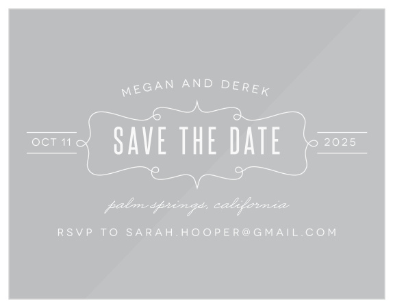 Our Perfect Skies Clear Save-The-Date Cards are part of the Love vs Design collection by Basic Invite.