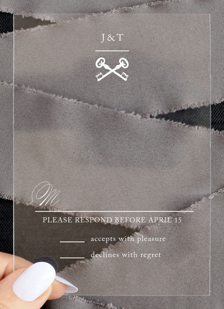 Elegant Relic Clear Response Cards