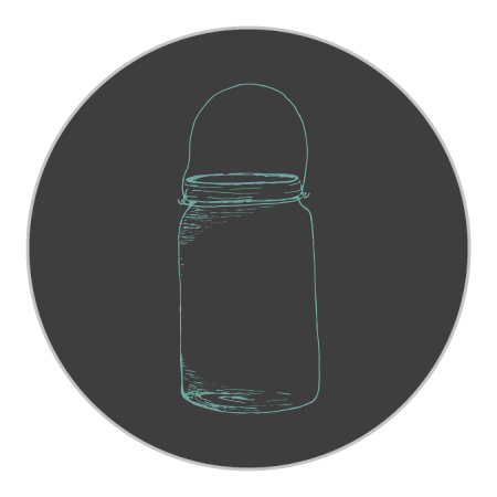 Mason Jars and Fireflies Sticker