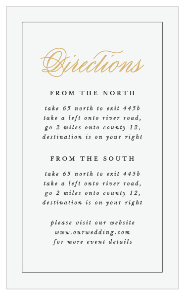 Timeless Classic Direction Cards
