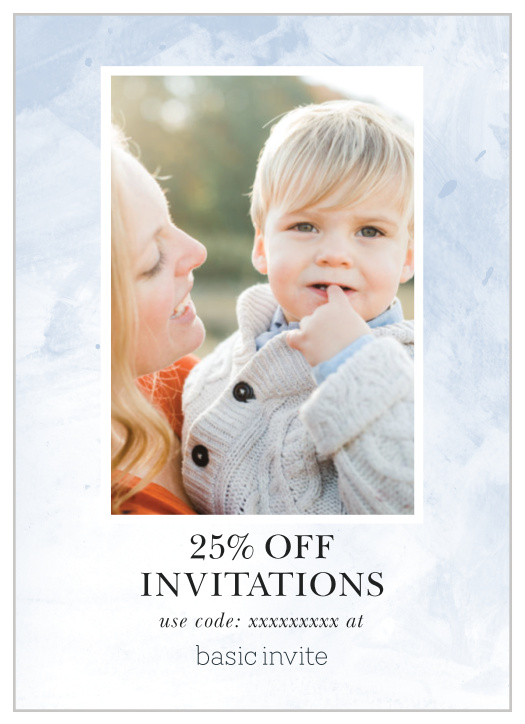 You must use your own photo on this card.  We ask that you do not order more than a 1 month supply to help minimize waste. You can always order more, and they will always arrive within a week.