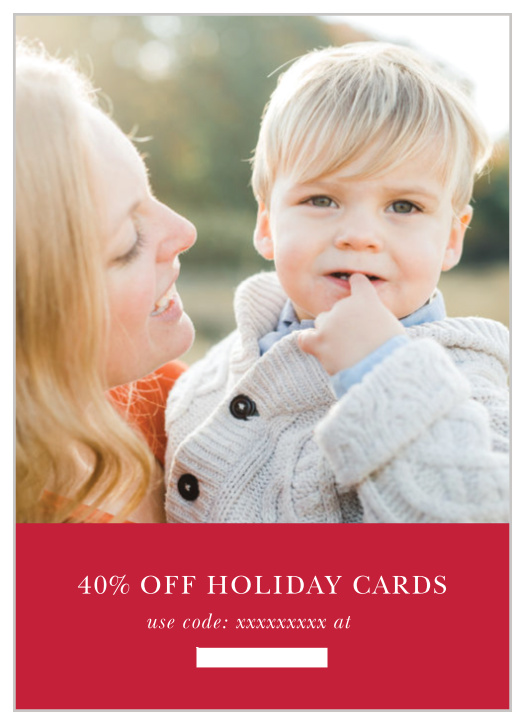 You must use your own photo on this card.  We ask that you do not order more than a 1 month supply to help minimize waste. You can always order more, and they will always arrive within a week.