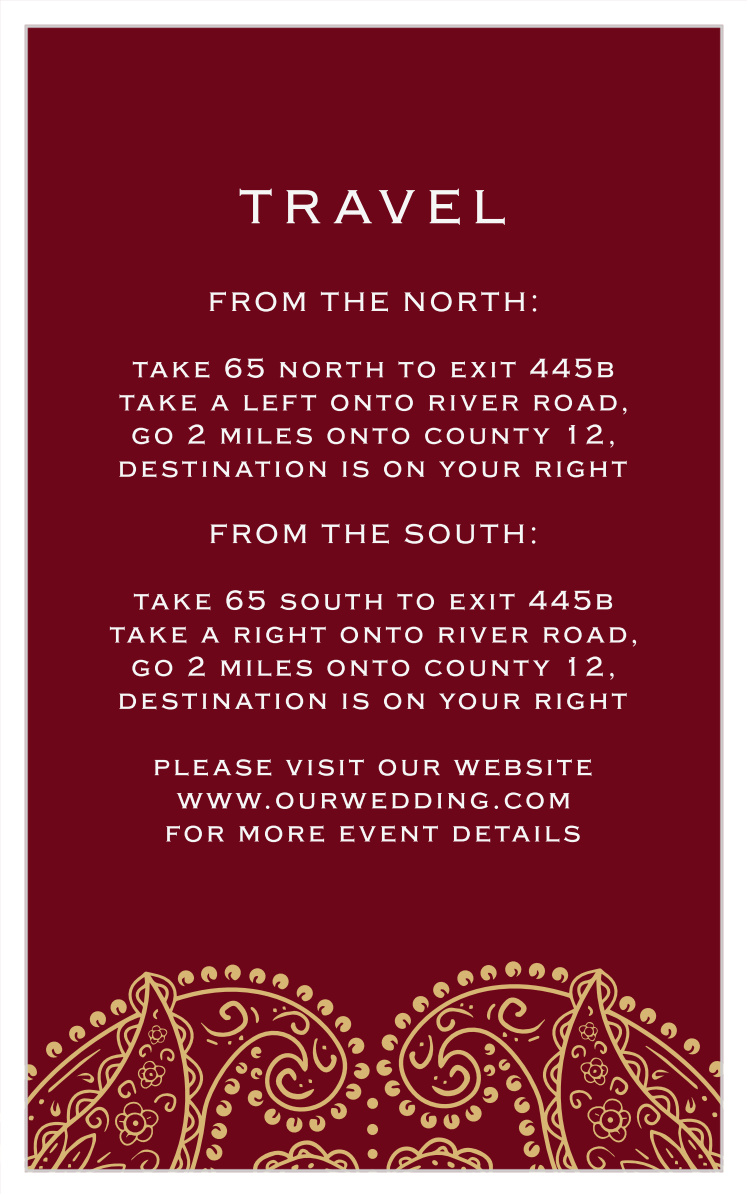 Precious Paisley Direction Cards