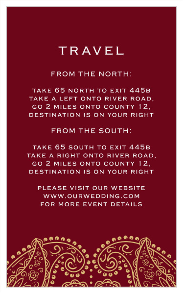 Precious Paisley Direction Cards