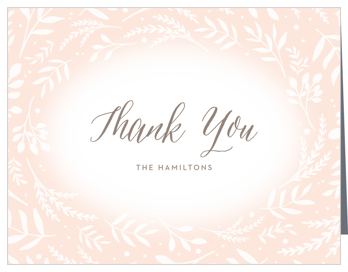 Flowering Script Wedding Thank You Cards