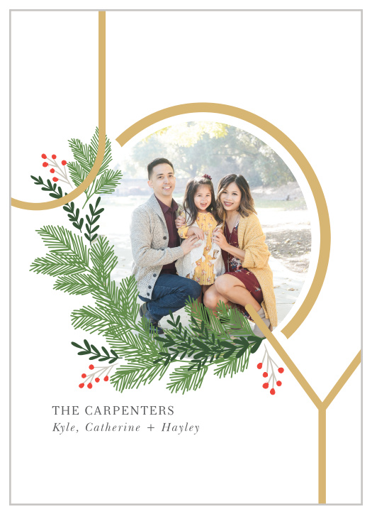 Spark joy this holiday season with our Garland Frame Holiday Cards.