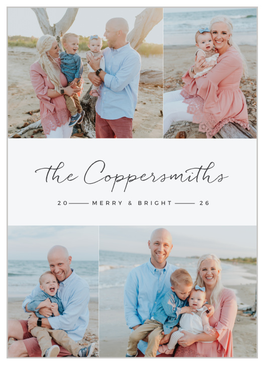 Keep it sweet and simple with our Minimal Album Holiday Cards. 