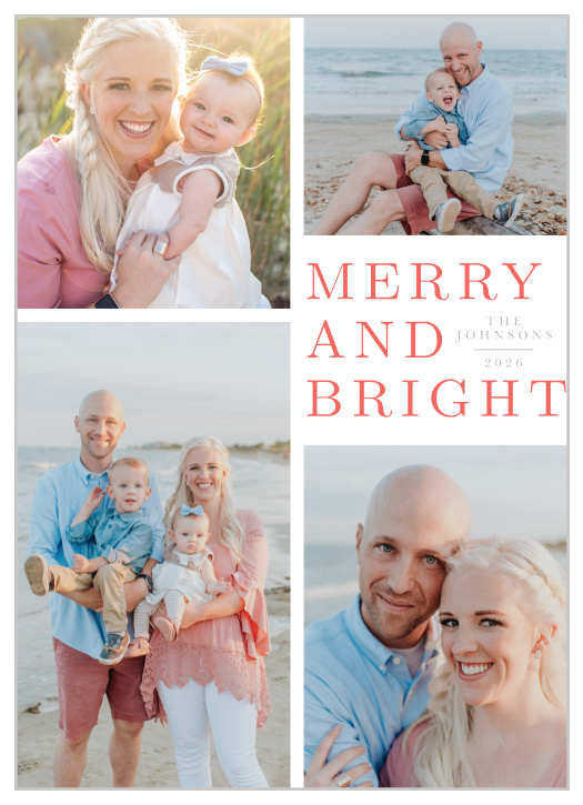 Show off your year with our Modern Block Holiday Cards.