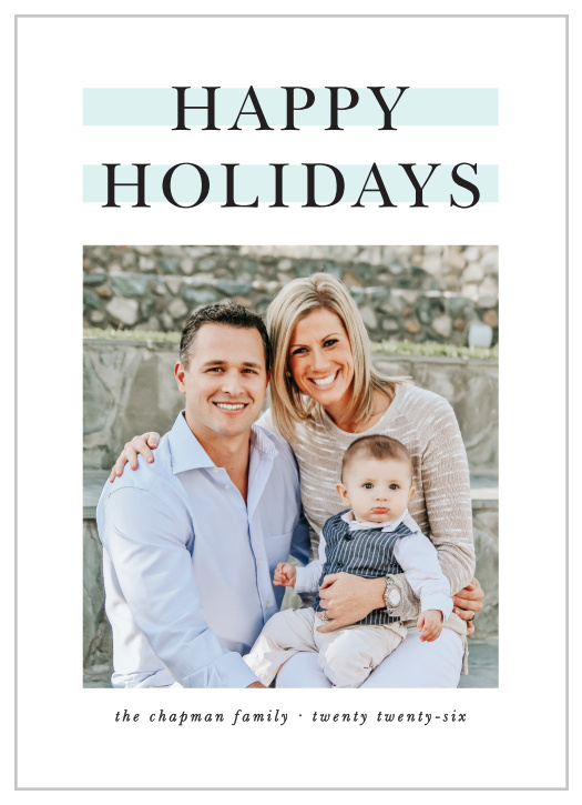 Wish everyone happy holidays with our Holiday Ribbons Holiday Cards.