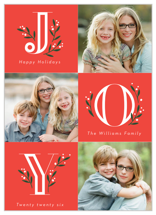 Deck the halls and get ready for the most wonderful time of the year with our Joy Blocks Holiday Cards!