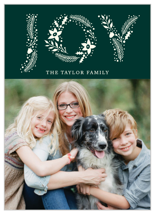 Pick our Joyful Garland Holiday Cards if you're in the market for a simple, yet decorative design this holiday season!
