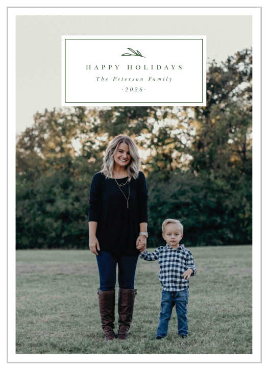 Wish everyone happy holidays with our Simple Label Holiday Cards.