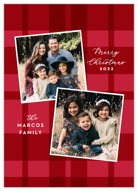 Our Plaid Polaroid Christmas Cards are the perfect way to share your seasonal joy with your friends and family!