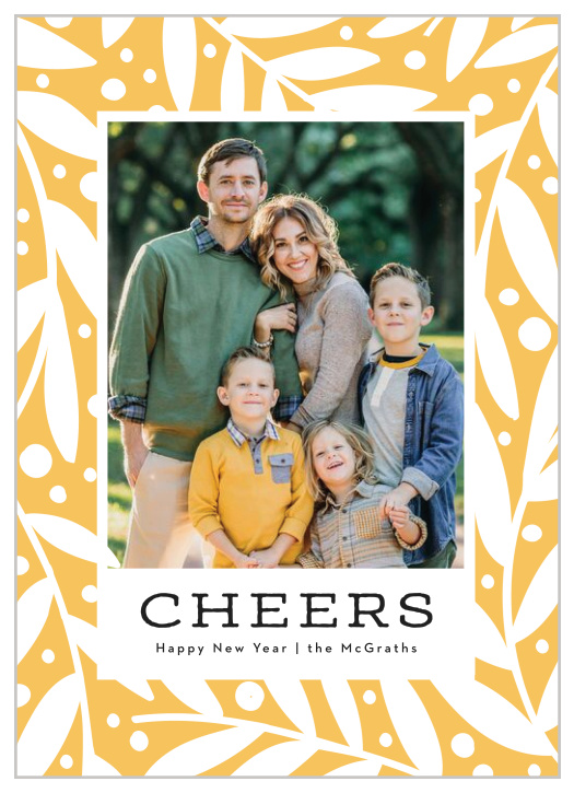 Give the gift of festive spirit with your friends and family with the classic look of our Bright Cheers Holiday Cards.