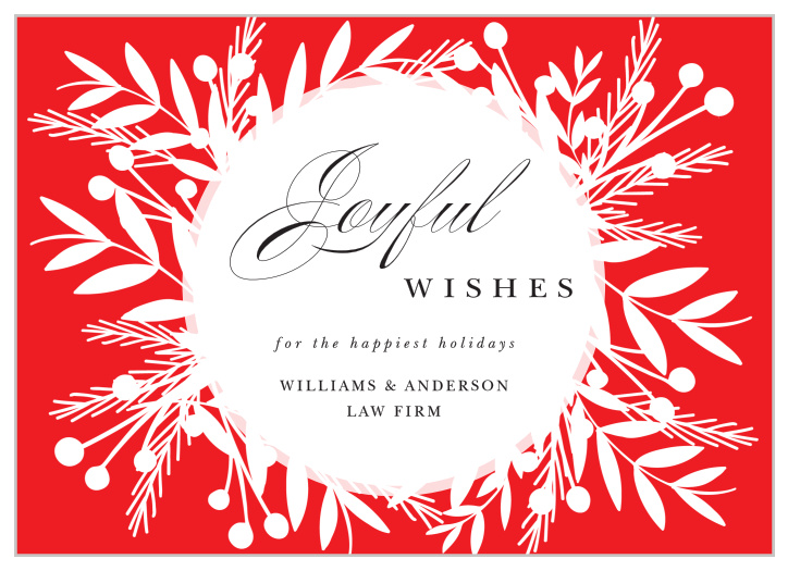 Start the holiday season off right with our Winter Spray Corporate Holiday Cards.