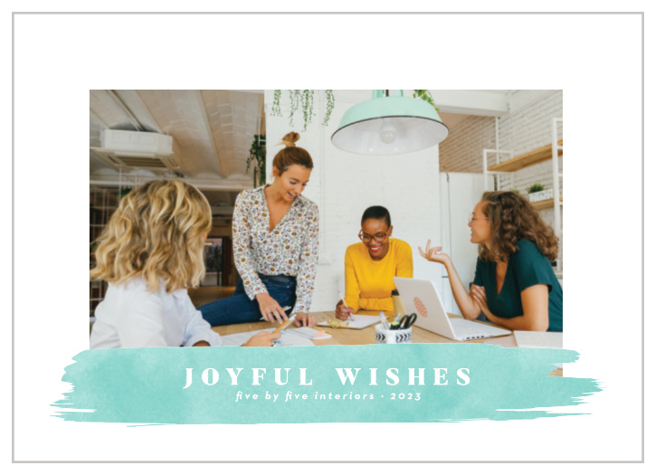 Let your employees and clients know how much you appreciate them this season with our Single Swash Corporate Holiday Cards. 