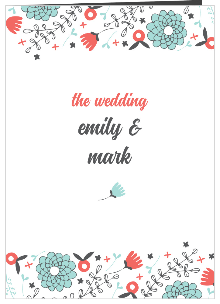 Surrounding Flowers Wedding Programs