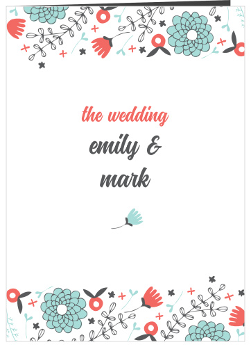 The Surrounding Flowers wedding program is a perfect match for the rest of the Surrounding Flowers wedding suite.