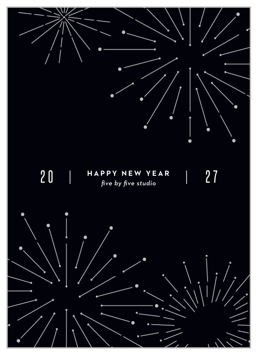 Send out your New Years greeting to your employees and clients with the sophisticated design of our Mod Bursts Corporate Holiday Cards!