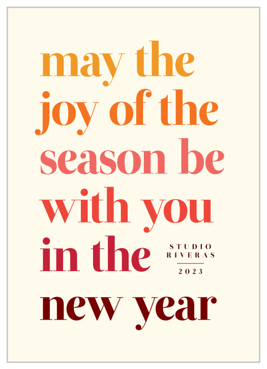 Our Bold Season Corporate Holiday Cards are the perfect way to show your appreciation for clients and employees alike!