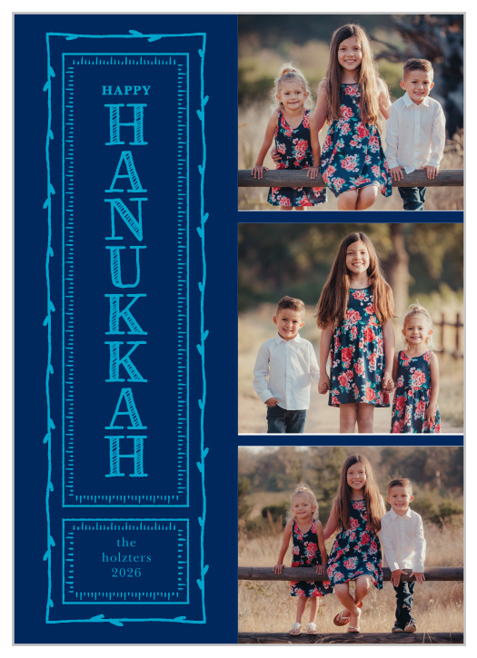 Our Winter Frames Holiday Cards are the perfect way to share your Hanukkah joy with your friends and family!