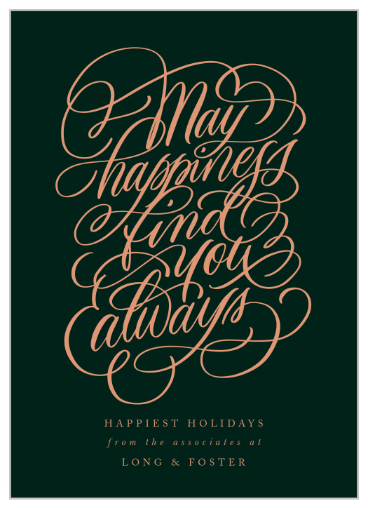 Our Happiness Always Corporate Holiday Cards are the perfect way to show your appreciation for clients and employees alike!