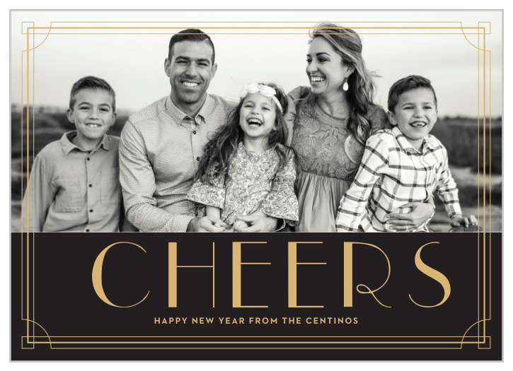 Start your New Year in style with our Manhattan Deco Holiday Cards