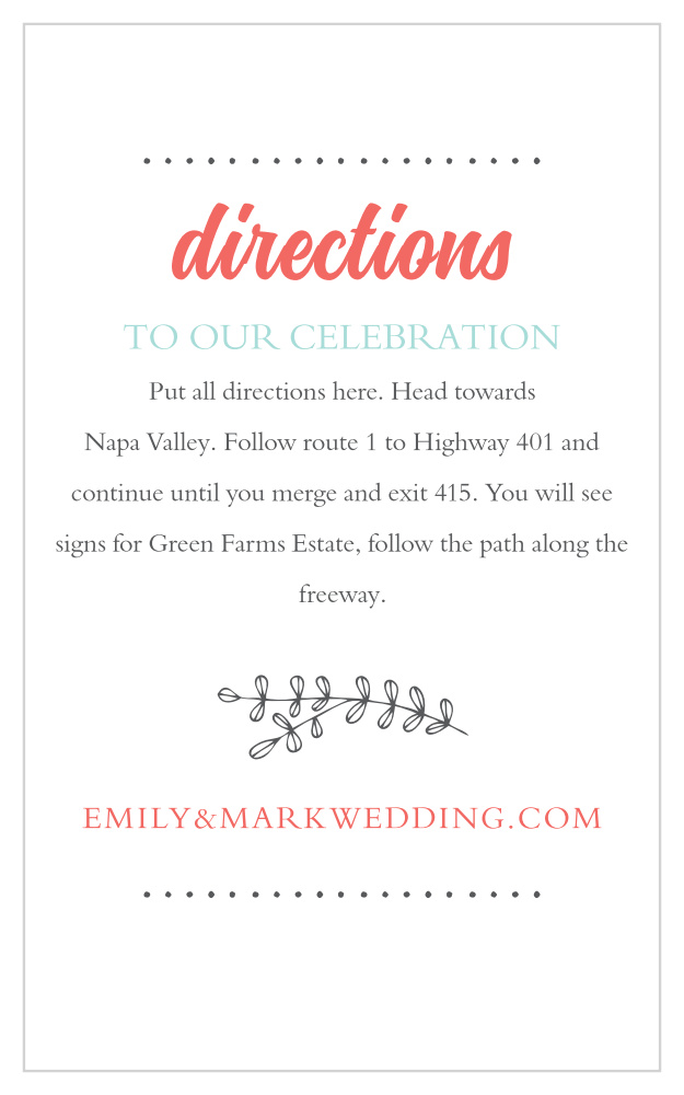 Surrounded by Flowers Direction Cards