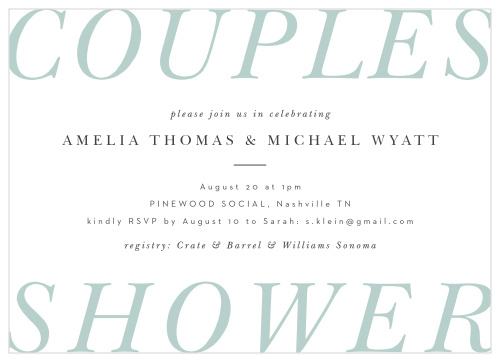 Bring your friends and family together to celebrate your upcoming big day with our Abstract Text Bridal Shower Invitations. 