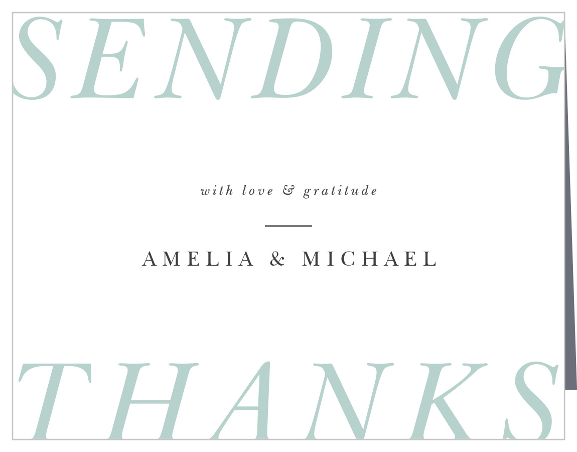 Abstract Text Bridal Shower Thank You Cards