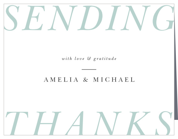 Abstract Text Bridal Shower Thank You Cards