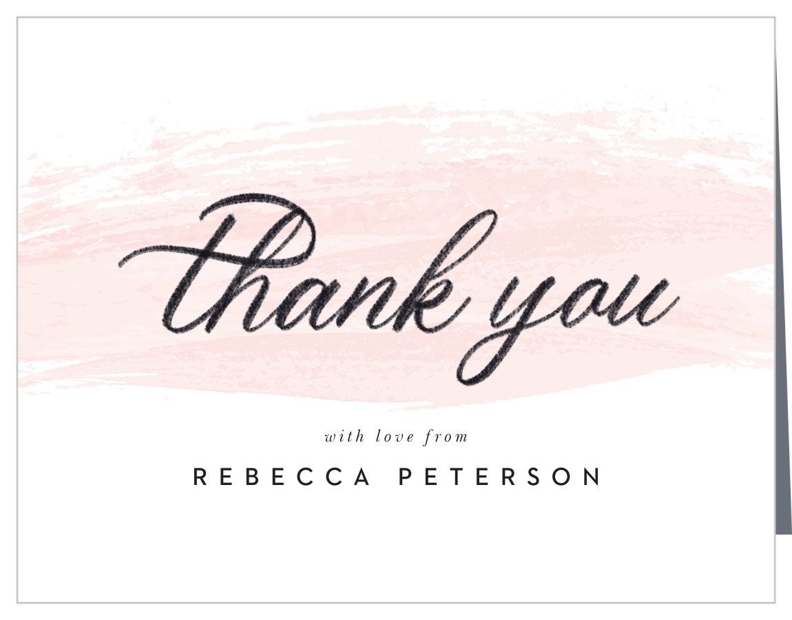 Watercolor Swash Bridal Shower Thank You Cards