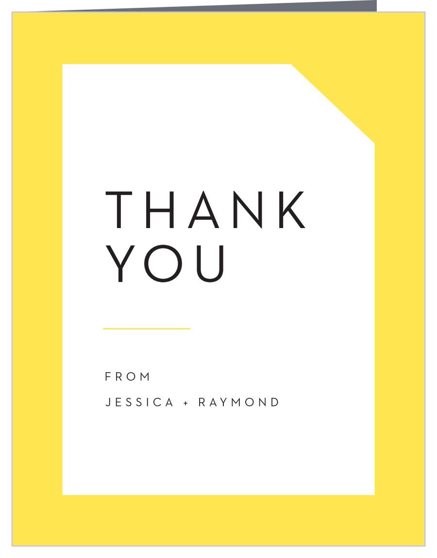 Mod Corner Bridal Shower Thank You Cards