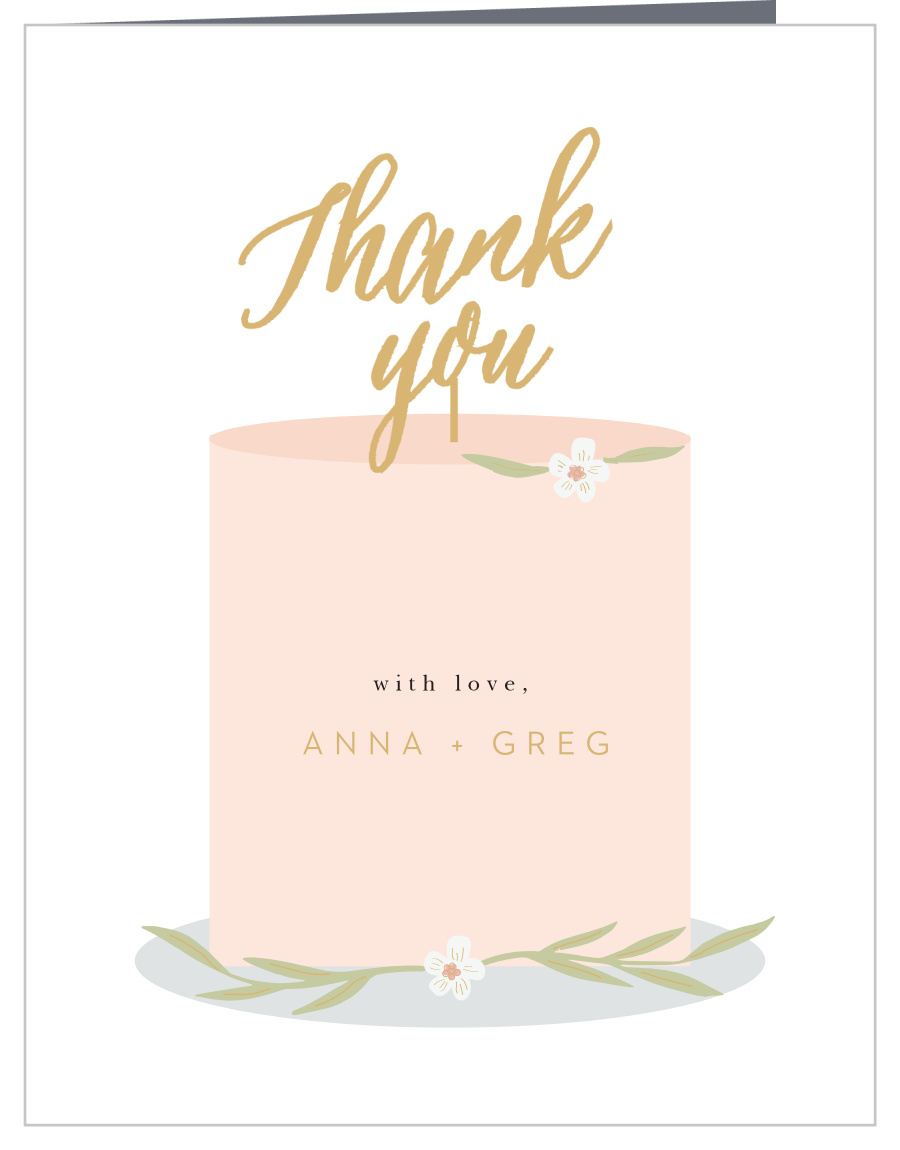 Bridal Cake Bridal Shower Thank You Cards