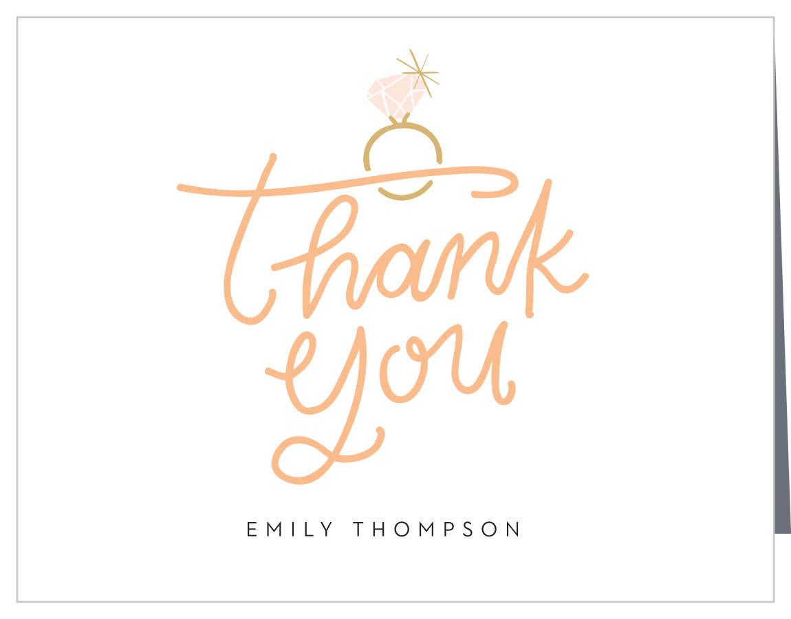 First Comes Love Bridal Shower Thank You Cards