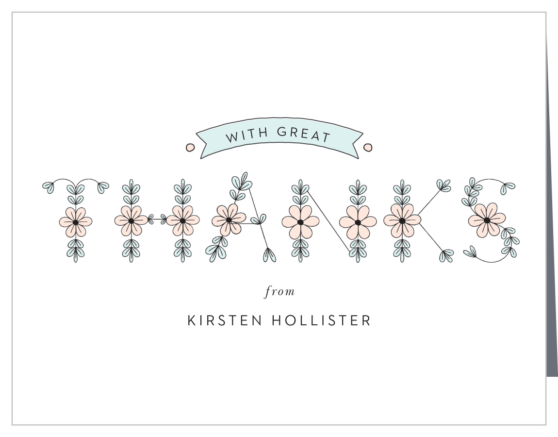 Bridal Florals Bridal Shower Thank You Cards