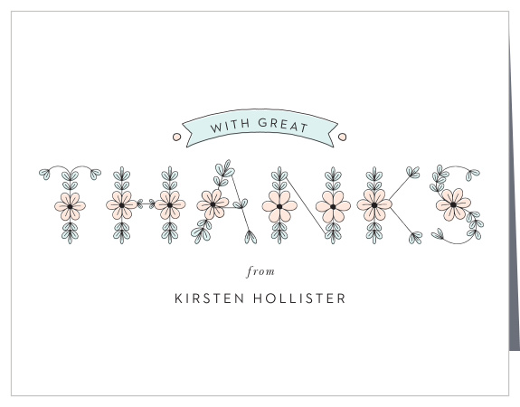 Bridal Florals Bridal Shower Thank You Cards