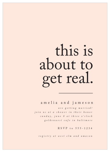 Our Straight Up Bridal Shower Invitations are sure to be a hit with your family and guests at your shower!